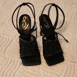 Sam Edelman Black Stiletto Heels with Delicate Straps